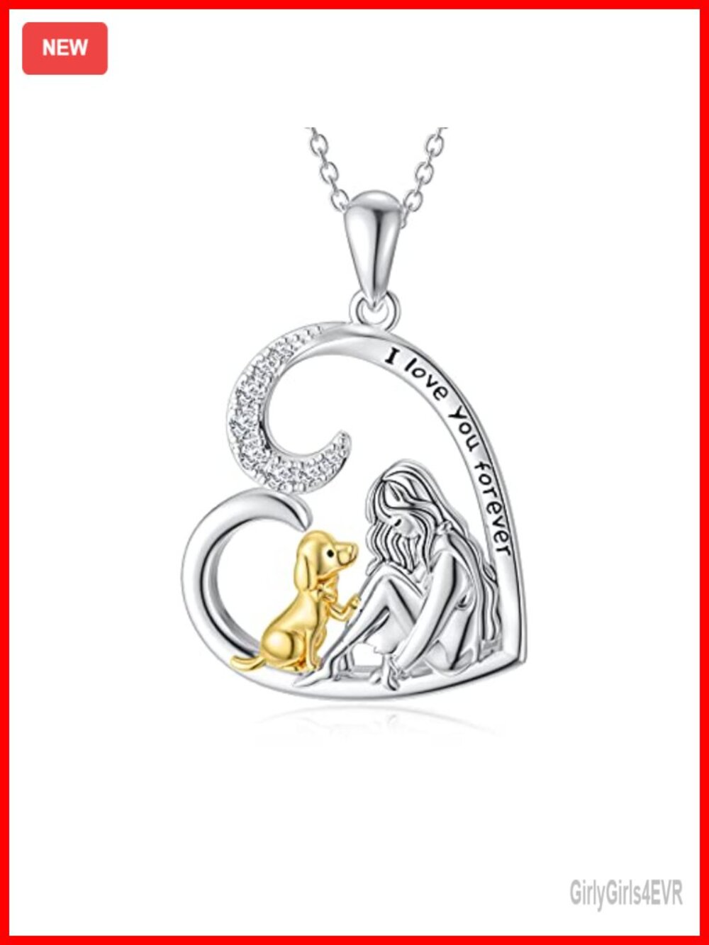 925 Sterling Silver Dog Pendant Necklace Women Animal Lover Jewelry Gift